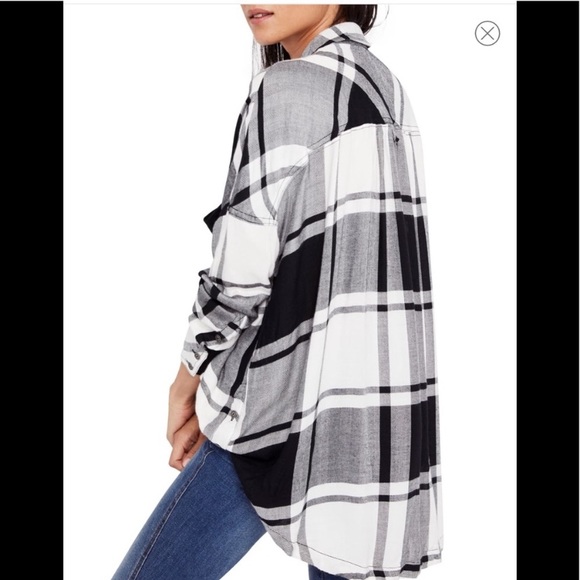 Free People Tops - Free People Oversized Plaid Tunic
